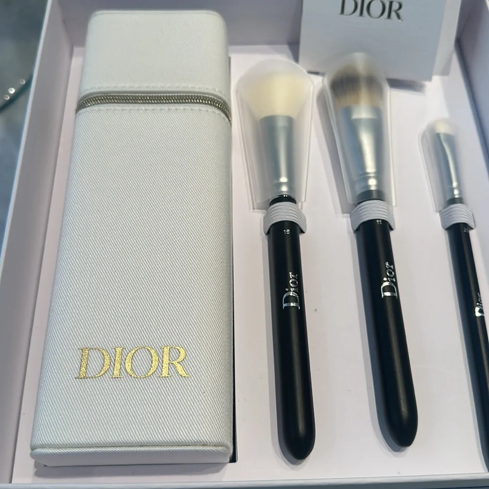 Dior Black and White Makeup Brush Set BRAND NEW IN BOX